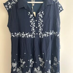 Savanna Jane Navy Blue Floral Dress